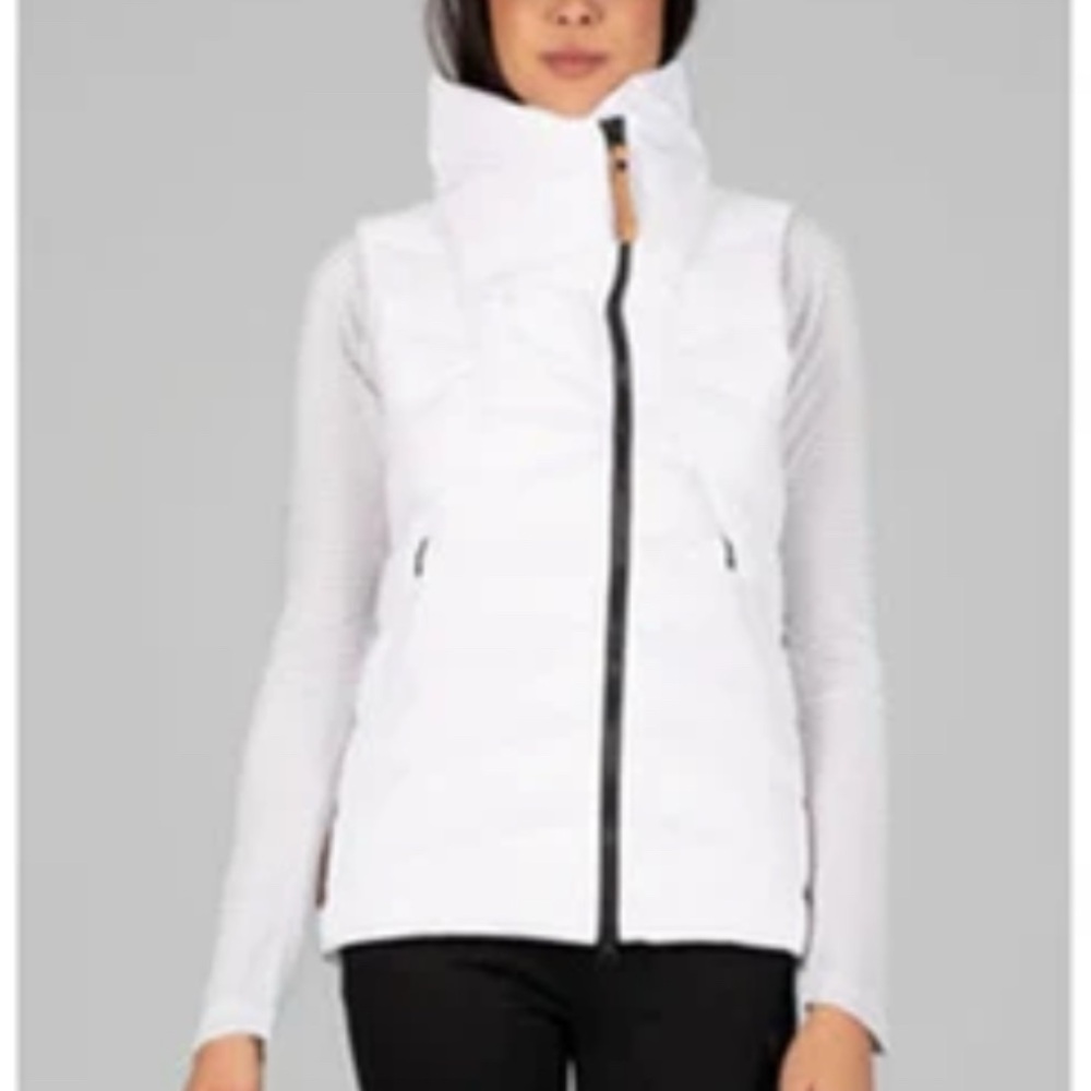 Women's White Puffer Vest by Indygena
